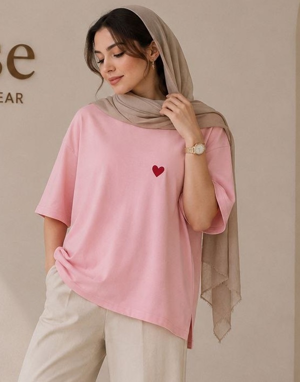 تیشرت ترک ZARA قلب